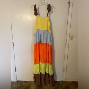 Multi color maxi dress 3X